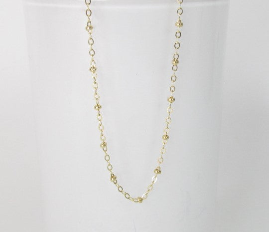 Bead Station Anklet | Gold and Sterling Silver Anklet